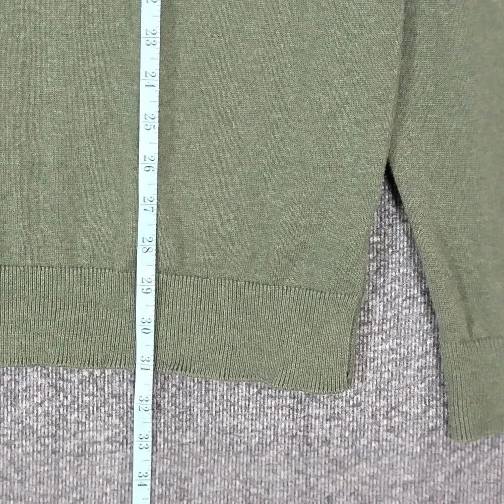 Banana Republic Sweater Men XL Green 100% Cotton Long Sleeve Blade Collar Preppy